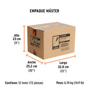 Desarmador cabinet 3/16 x 3' mango Comfort Grip, TRUPER
