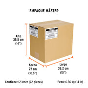 Desarmador cabinet 3/16' x 3' mango de acetato, TRUPER