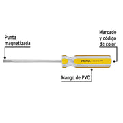 Desarmador cabinet 3/16 x 4' mango de PVC, PRETUL