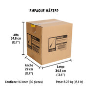 Desarmador cabinet 3/16 x 6' mango Comfort Grip, PRETUL
