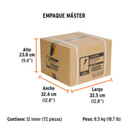 Desarmador cabinet 3/16' x 6' mango Comfort Grip, TRUPER