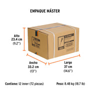 Desarmador cabinet 3/16' x 8' mango Comfort Grip, TRUPER