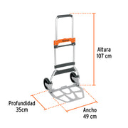 Diablo de carga, plegable de aluminio, 120 kg, TRUPER