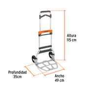 Diablo de carga, plegable de aluminio, 170 kg, TRUPER