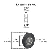 Diablo de carga de 200 kg, ruedas sólidas, balero sencillo