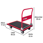 Carro de carga plegable tipo plataforma, 300 kg, PRETUL
