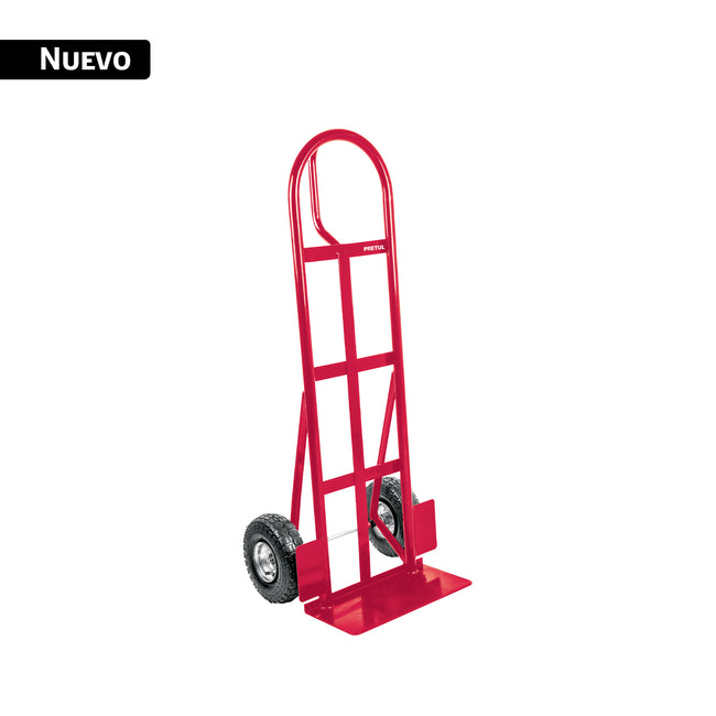 Diablo de carga de 370 kg, ruedas neumáticas, asa 'D'