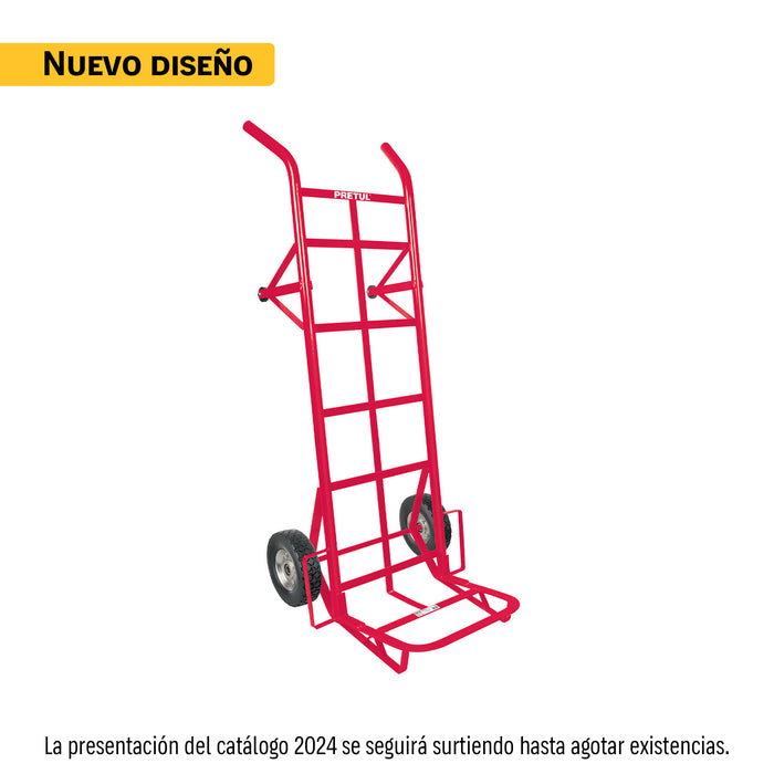 Diablo de carga de 450 kg, ruedas sólidas, doble balero
