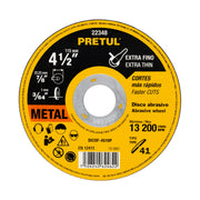 Disco abrasivo de corte preciso metal 4-1/2' x 1 mm, PRETUL