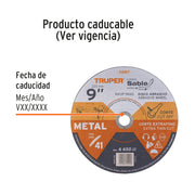 Disco abrasivo de corte preciso metal 9' x 2 mm, TRUPER