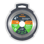 Disco de diamante de 4' x 1.6 mm, rin continuo, TRUPER