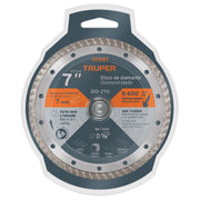Disco de diamante de 7' x 2.8 mm, rin turbo, TRUPER