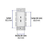 Atenuador de luz deslizable, línea Classic, VOLTECK