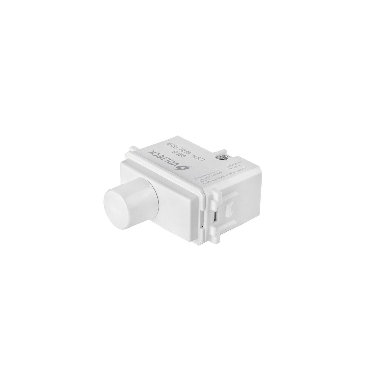 Dimmer giratorio, línea Italiana, color blanco, VOLTECK