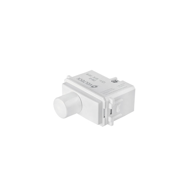 Dimmer giratorio, línea Italiana, color blanco, VOLTECK