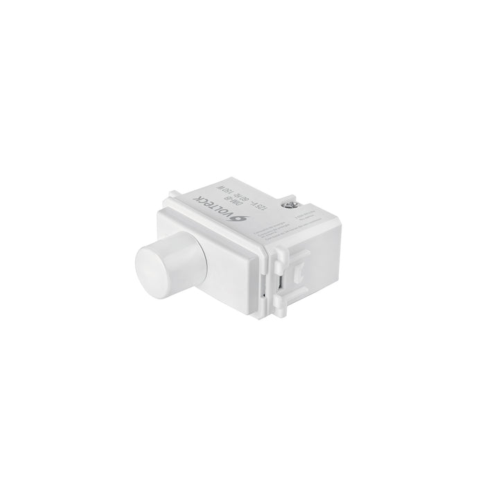 Dimmer giratorio, línea Italiana, color blanco, VOLTECK