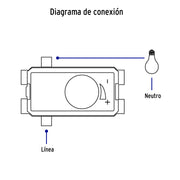 Dimmer giratorio, línea Italiana, color blanco, VOLTECK