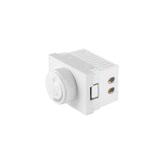 Dimmer giratorio blanco de 1.5 módulos, línea Lisboa