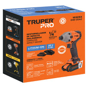Destornillador de impacto 1/4', 20V, 1 batería 2Ah, PRO