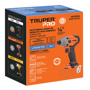 Destornillador de impacto 1/4', 20V, sin accesorios, PRO