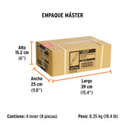 Desarmador de impacto con 4 puntas de acero S2 3/8', EXPERT