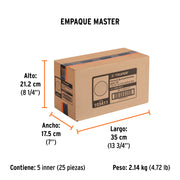 Paquete con 5 discos de lija 6' grano 120, ciegos, TRUPER