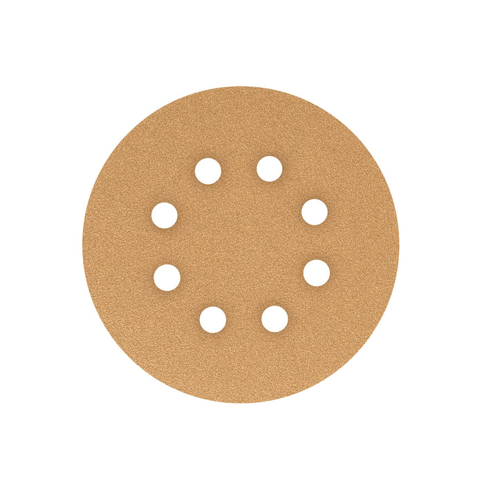 Paquete con 5 discos de lija 5' grano 100, 8 perforaciones