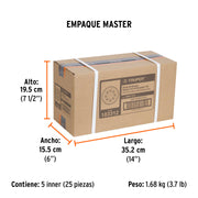 Paquete con 5 discos de lija 5' grano 100, 8 perforaciones