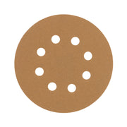 Paquete con 5 discos de lija 5' grano 120, 8 perforaciones