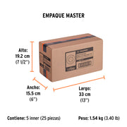 Paquete con 5 discos de lija 5' grano 120, 8 perforaciones