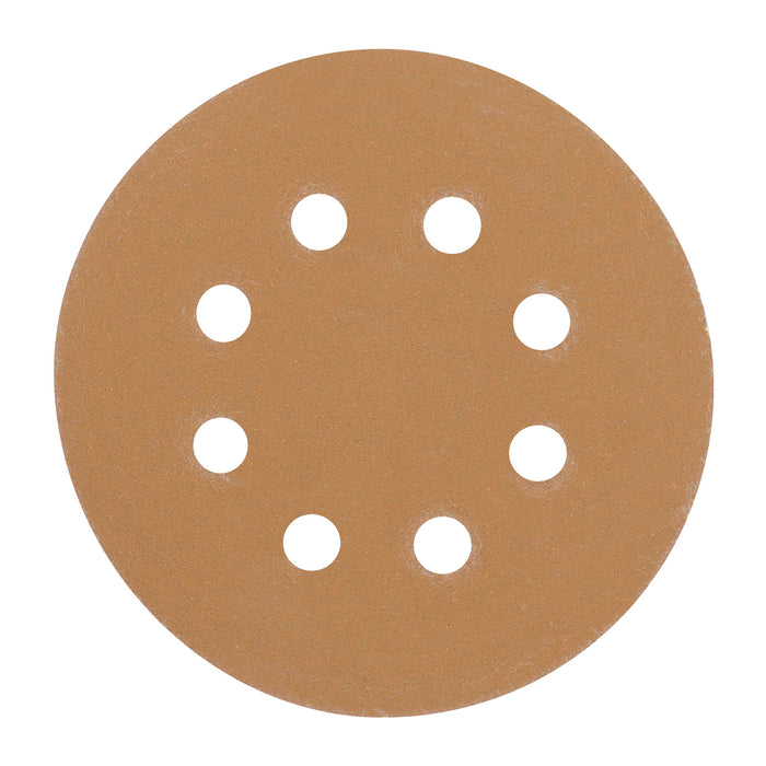 Paquete con 5 discos de lija 5' grano 150, 8 perforaciones