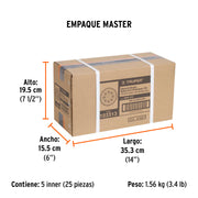 Paquete con 5 discos de lija 5' grano 150, 8 perforaciones