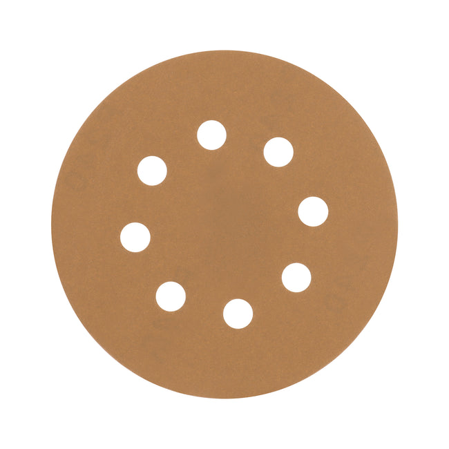 Paquete con 5 discos de lija 5' grano 180, 8 perforaciones