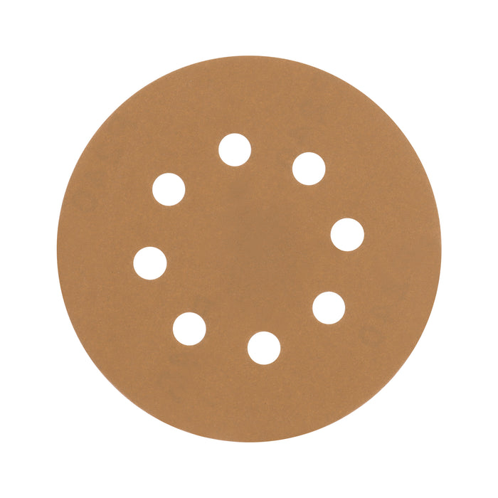 Paquete con 5 discos de lija 5' grano 180, 8 perforaciones