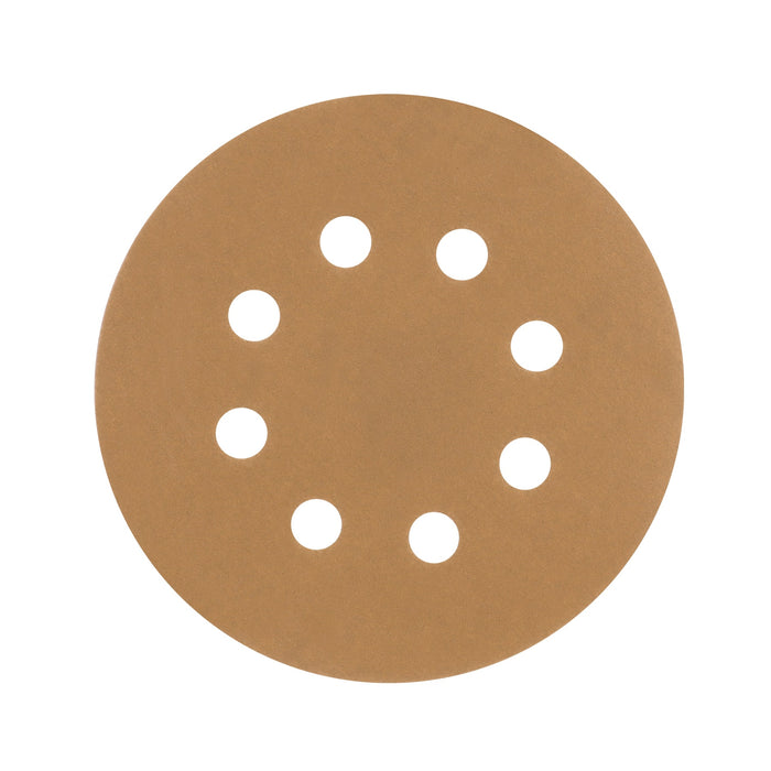 Paquete con 5 discos de lija 5' grano 220, 8 perforaciones