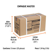 Paquete con 5 discos de lija 5' grano 400, 8 perforaciones