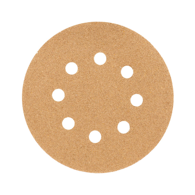 Paquete con 5 discos de lija 5' grano 60, 8 perforaciones