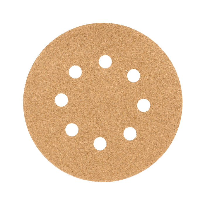Paquete con 5 discos de lija 5' grano 60, 8 perforaciones