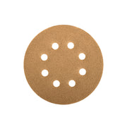 Paquete con 5 discos de lija 5' grano 80, 8 perforaciones