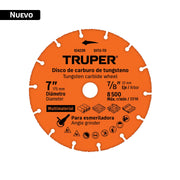Disco 7' multimaterial de carburo de tungsteno, TRUPER