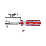 Desarmador de caja 1/2' mango de PVC, PRETUL