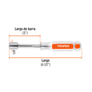Desarmador de caja 1/2' mango de acetato, TRUPER