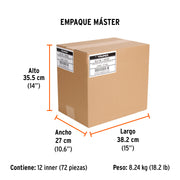 Desarmador de caja 1/4' mango de acetato, TRUPER