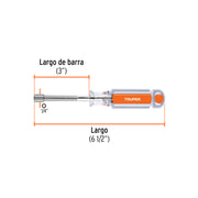 Desarmador de caja 1/4' mango de acetato, TRUPER