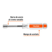 Desarmador de caja 3/8' mango de acetato, TRUPER