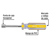 Desarmador de caja 5/16' mango de PVC, PRETUL