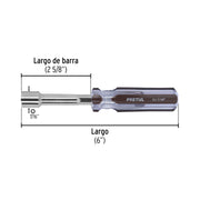 Desarmador de caja 7/16' mango de PVC, PRETUL