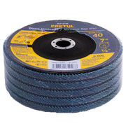 Disco laminado 7', grano 40 centro 7/8', fibra, PRETUL