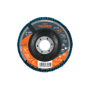 Disco laminado 4-1/2', grano 40 centro 7/8', fibra, TRUPER