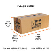 Disco laminado 4-1/2', grano 40 centro 7/8', fibra, TRUPER